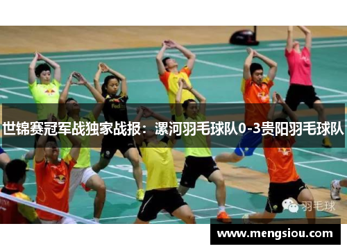 世锦赛冠军战独家战报：漯河羽毛球队0-3贵阳羽毛球队